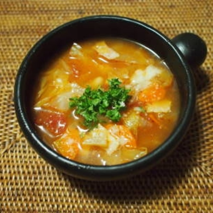 栄養満点☆大豆入りトマトスープ